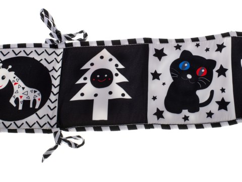 Książeczka sensoryczna kontrastowa miękka nauka widzenia ochraniacz do łóżeczka mata edukacyjna kształty dźwięki Kik Sp. z o. o. Sp. k.