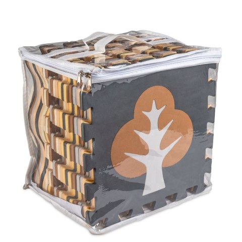 Mata edukacyjna piankowa puzzle brązowa 143 x 143 cm 36 elementów Kik Sp. z o. o. Sp. k.