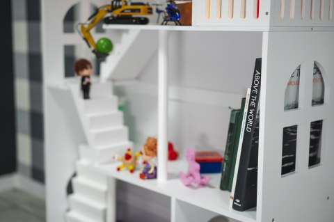 Regał na książki dla dzieci półka domek na zabawki 2w1 LULILO CALLA 116cm XXL Kik Sp. z o. o. Sp. k.