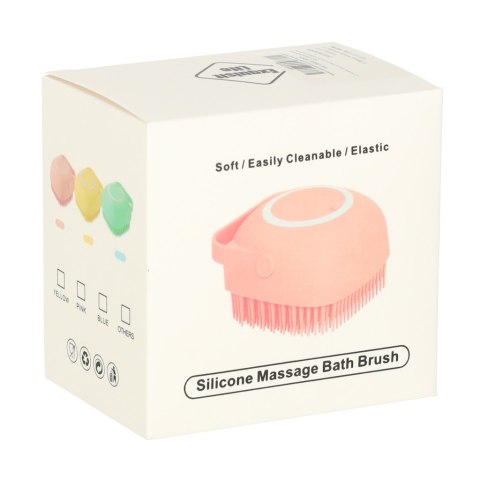 Szczotka silikonowa czyścik myjka do mycia psów kotów z dozownikiem żółta Kik Sp. z o. o. Sp. k.