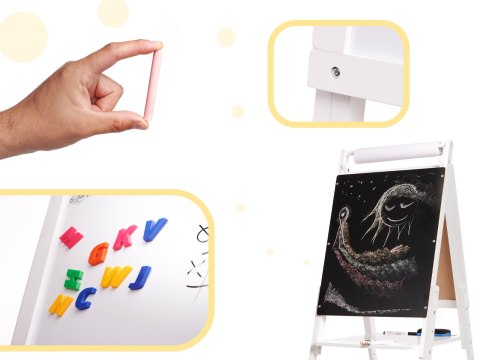 Tablica magnetyczna kredowa dwustronna drewniana biała duża XXL Kik Sp. z o. o. Sp. k.