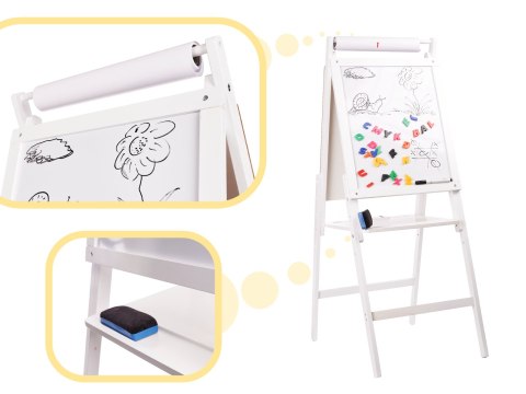 Tablica magnetyczna kredowa dwustronna drewniana biała duża XXL Kik Sp. z o. o. Sp. k.