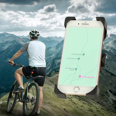 Uchwyt rowerowy na telefon do roweru motocyklowy hulajnogi wózka C51 solidny mocny Kik Sp. z o. o. Sp. k.
