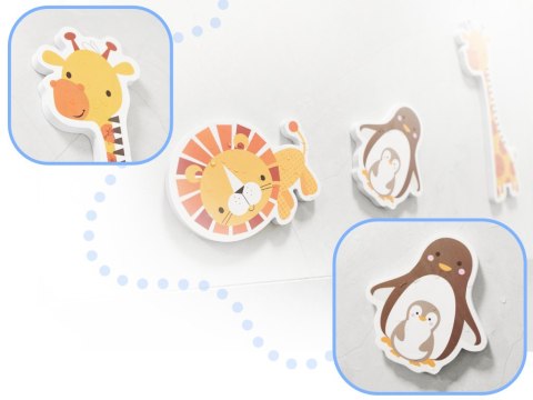 Zabawka do kąpieli wanny wodna dla dzieci naklejki piankowe zwierzątka 18 el. Kik Sp. z o. o. Sp. k.