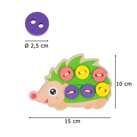 Zestaw edukacyjny do nauki szycia guzików jeż jeżyk Kik Sp. z o. o. Sp. k.