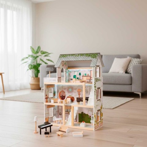 Domek dla lalek drewniany LULILO FLORO boho LED 78cm Kik Sp. z o. o. Sp. k.