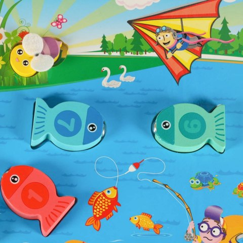 Gra drewniana rybki łowienie rybek na magnes pszczółki montessori Kik Sp. z o. o. Sp. k.