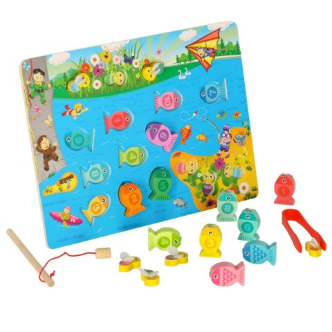 Gra drewniana rybki łowienie rybek na magnes pszczółki montessori Kik Sp. z o. o. Sp. k.