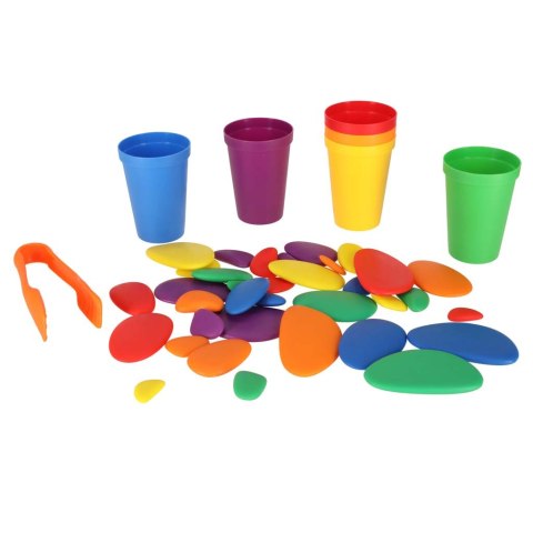 Kamyki kreatywne kolorowe układanka montessori 65 el. Kik Sp. z o. o. Sp. k.