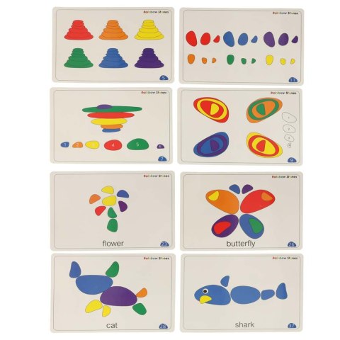 Kamyki kreatywne kolorowe układanka montessori 65 el. Kik Sp. z o. o. Sp. k.