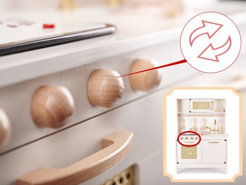 Kuchnia dla dzieci drewniana MDF retro z akcesoriami BOHO 100cm Kik Sp. z o. o. Sp. k.