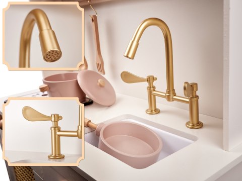 Kuchnia dla dzieci drewniana MDF retro z akcesoriami BOHO 100cm Kik Sp. z o. o. Sp. k.