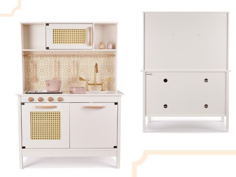Kuchnia dla dzieci drewniana MDF retro z akcesoriami BOHO 100cm Kik Sp. z o. o. Sp. k.