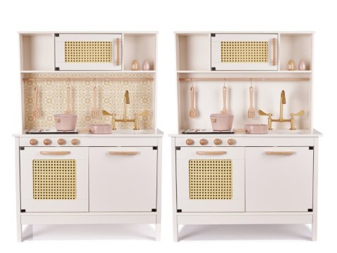 Kuchnia dla dzieci drewniana MDF retro z akcesoriami BOHO 100cm Kik Sp. z o. o. Sp. k.