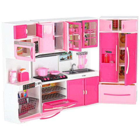 Mebelki dla lalek kuchnia 4 segmenty dźwięki LED 48cm Kik Sp. z o. o. Sp. k.