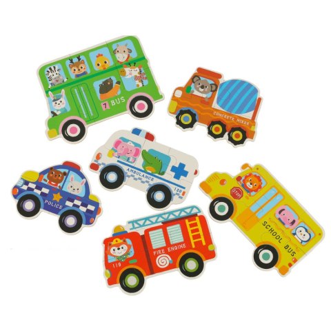 Puzzle w puszce pojazdy 30 puzzli Kik Sp. z o. o. Sp. k.