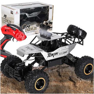 Samochód zdalnie sterowany na pilota RC Rock Crawler 1:12 4WD METAL srebrny Kik Sp. z o. o. Sp. k.