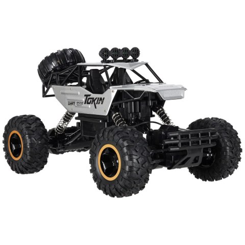 Samochód zdalnie sterowany na pilota RC Rock Crawler 1:12 4WD METAL srebrny Kik Sp. z o. o. Sp. k.