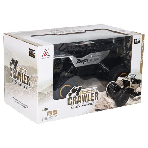Samochód zdalnie sterowany na pilota RC Rock Crawler 1:12 4WD METAL srebrny Kik Sp. z o. o. Sp. k.