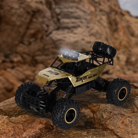 Samochód zdalnie sterowany na pilota RC Rock Crawler 1:12 4WD METAL złoty Kik Sp. z o. o. Sp. k.