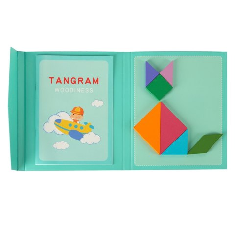 Tangram książeczka magnetyczna układanka montessori klocki gra logiczna 3D Kik Sp. z o. o. Sp. k.