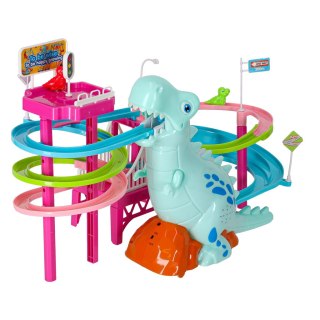 Tor wyścigowy dinozaur zjeżdżalnia ruchome schody LED dźwięk Kik Sp. z o. o. Sp. k.