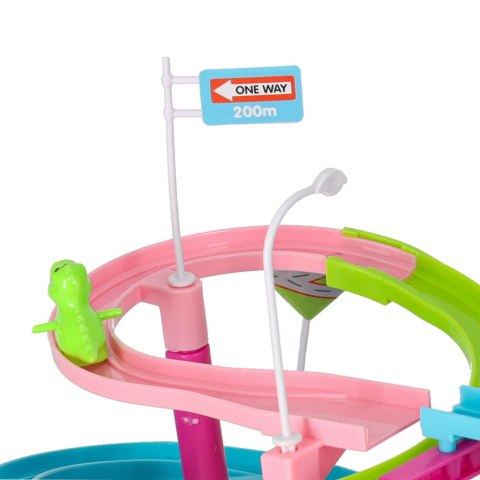 Tor wyścigowy dinozaur zjeżdżalnia ruchome schody LED dźwięk Kik Sp. z o. o. Sp. k.