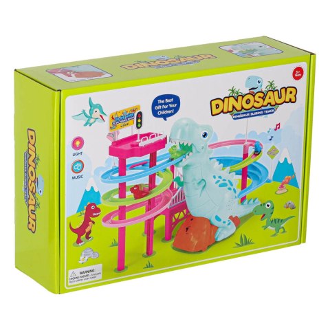 Tor wyścigowy dinozaur zjeżdżalnia ruchome schody LED dźwięk Kik Sp. z o. o. Sp. k.