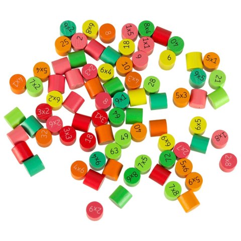 Zestaw edukacyjny nauka liczenia tabliczka mnożenia okrągła drewniana Kik Sp. z o. o. Sp. k.