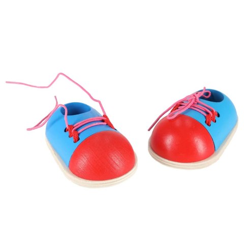 Buty drewniane do nauki sznurowania wiązania sznurowadeł 2 sztuki Kik Sp. z o. o. Sp. k.