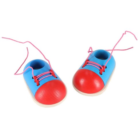 Buty drewniane do nauki sznurowania wiązania sznurowadeł 2 sztuki Kik Sp. z o. o. Sp. k.