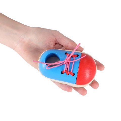 Buty drewniane do nauki sznurowania wiązania sznurowadeł 2 sztuki Kik Sp. z o. o. Sp. k.