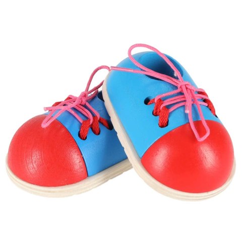 Buty drewniane do nauki sznurowania wiązania sznurowadeł 2 sztuki Kik Sp. z o. o. Sp. k.