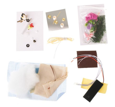 Domek dla lalek drewniany retro model DIY 3013 LED 13cm Kik Sp. z o. o. Sp. k.