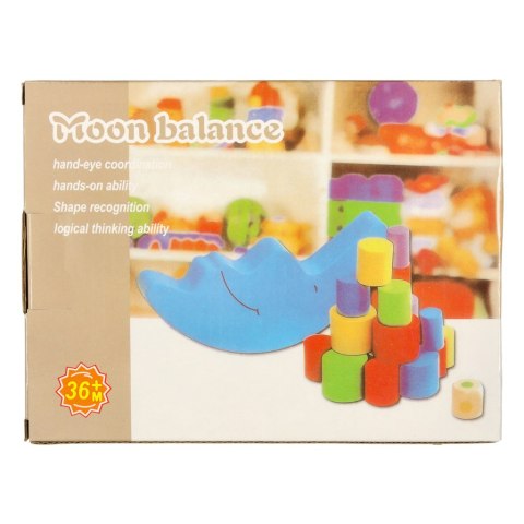 Gra zręcznościowa montessori układanka balansująca klocki drewniane księżyc Kik Sp. z o. o. Sp. k.