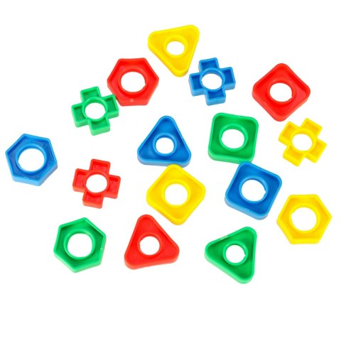 Klocki konstrukcyjne edukacyjne śruby montessori 30 elementów Kik Sp. z o. o. Sp. k.