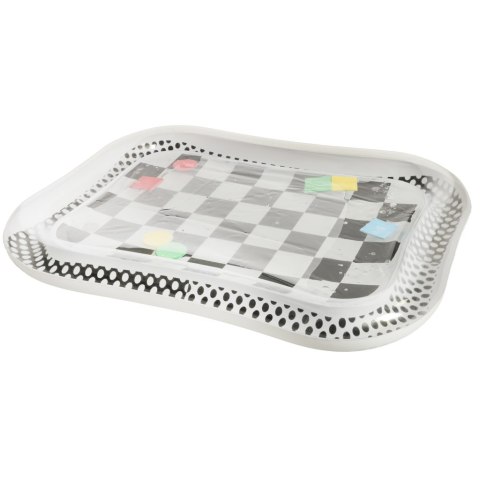 Mata wodna sensoryczna dmuchana dla niemowląt kontrastowa czarno-biała szachownica XXL 65x50 cm Kik Sp. z o. o. Sp. k.