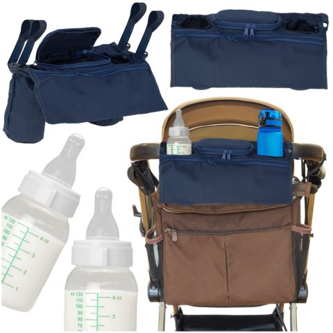 Organizer torba saszetka do wózka uchwyt na napoje butelkę granatowy Kik Sp. z o. o. Sp. k.