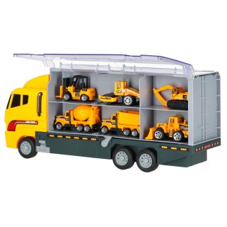 Transporter ciężarówka TIR wyrzutnia + metalowe auta maszyny budowlane Kik Sp. z o. o. Sp. k.