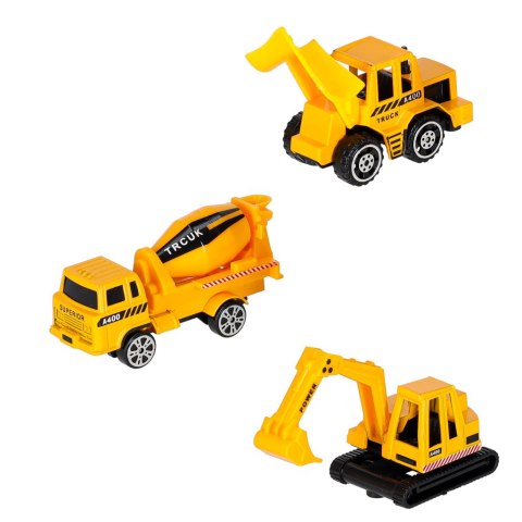 Transporter samolot rozkładany z autami + 3 auta pojazdy budowlane światła dźwięk Kik Sp. z o. o. Sp. k.