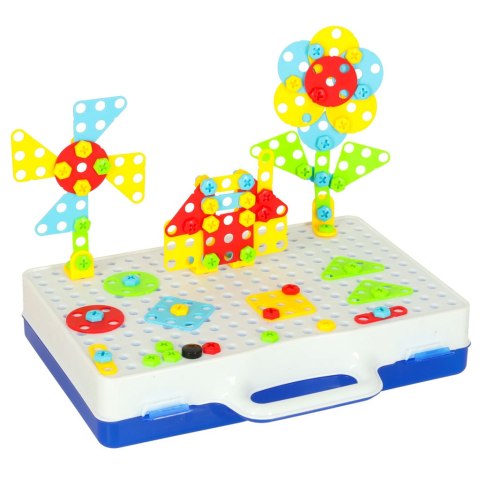 Wkrętarka wiertarka śrubki klocki konstrukcyjne zestaw majsterkowicza walizka 151 elementów Kik Sp. z o. o. Sp. k.