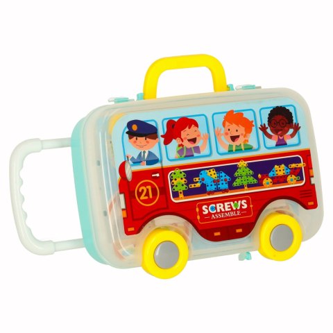 Wkrętarka wiertarka śrubki klocki konstrukcyjne zestaw majsterkowicza walizka 258 elementów Kik Sp. z o. o. Sp. k.