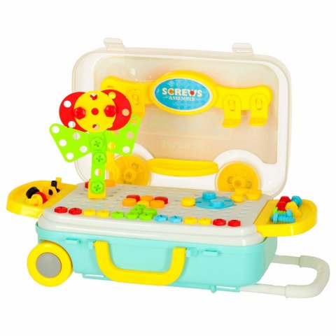 Wkrętarka wiertarka śrubki klocki konstrukcyjne zestaw majsterkowicza walizka 258 elementów Kik Sp. z o. o. Sp. k.