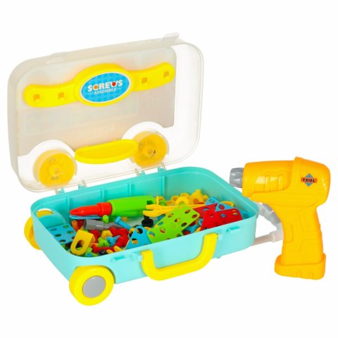 Wkrętarka wiertarka śrubki klocki konstrukcyjne zestaw majsterkowicza walizka 258 elementów Kik Sp. z o. o. Sp. k.