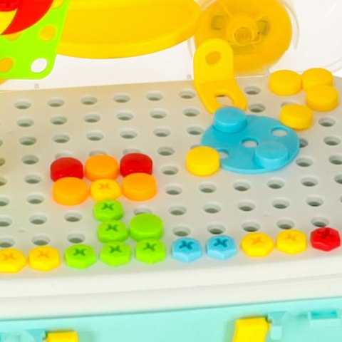 Wkrętarka wiertarka śrubki klocki konstrukcyjne zestaw majsterkowicza walizka 258 elementów Kik Sp. z o. o. Sp. k.