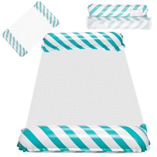 Materac dmuchany plażowy hamak wodny leżak fotel krzesło do pływania basenu niebieski Kik Sp. z o. o. Sp. k.