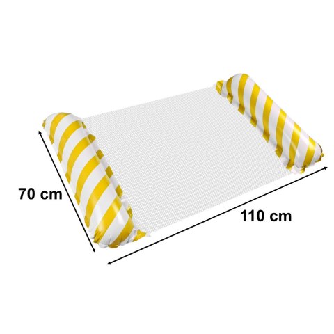 Materac dmuchany plażowy hamak wodny leżak fotel krzesło do pływania basenu żółty Kik Sp. z o. o. Sp. k.