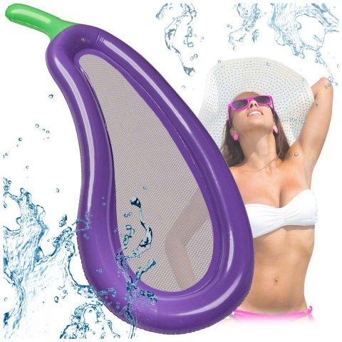 Materac dmuchany siateczkowy do pływania na basen wodę bakłażan XXL 240cm Kik Sp. z o. o. Sp. k.