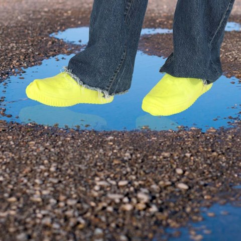 Nakładki przeciwdeszczowe na buty ochraniacze nieprzemakalne przeciwdeszczowe kalosze S żółte roz. 26-34 Kik Sp. z o. o. Sp. k.