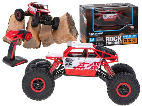 Samochód zdalnie sterowany na pilota RC Rock Crawler HB 2,4GHz 1:18 czerwony Kik Sp. z o. o. Sp. k.